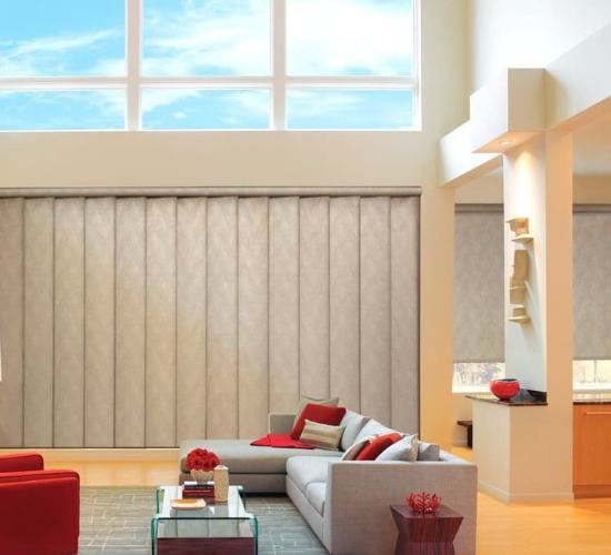 Living Room Panel Blinds Dubai